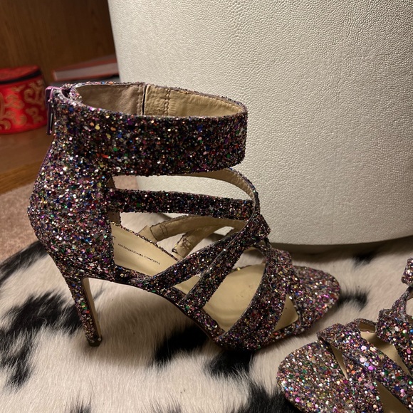 INC Multi Glitter Strappy High Heels - Picture 6 of 16